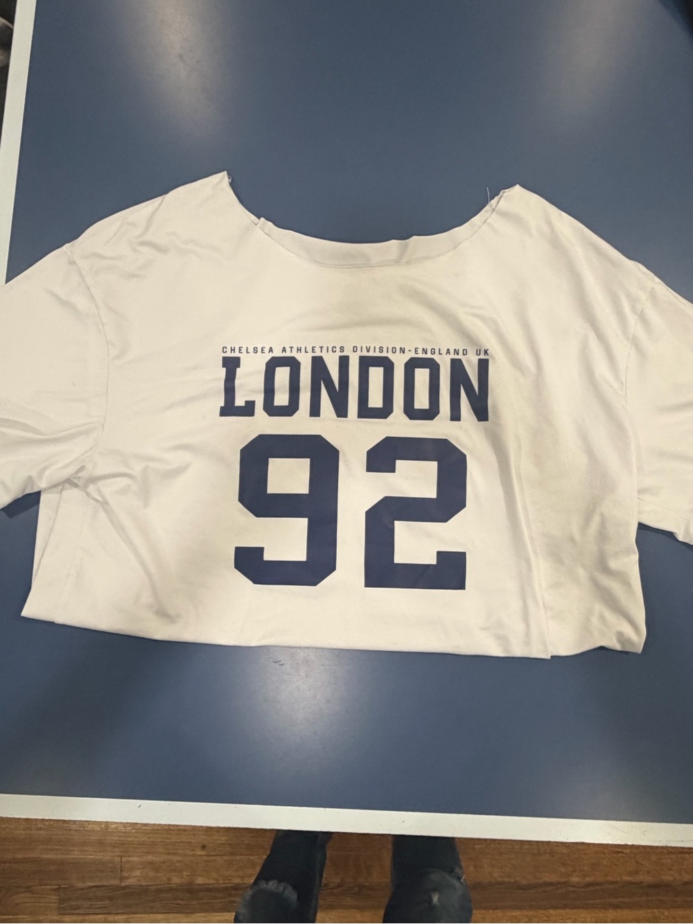 London 92 Graphic Tee - White with Navy Print